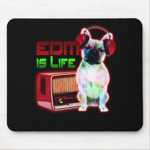 EDM Pug Mouse Pad