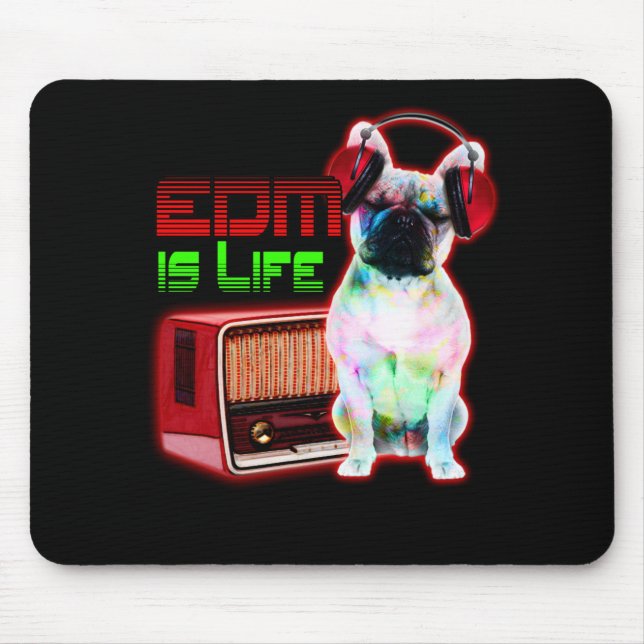 EDM Pug Mouse Pad (Front)