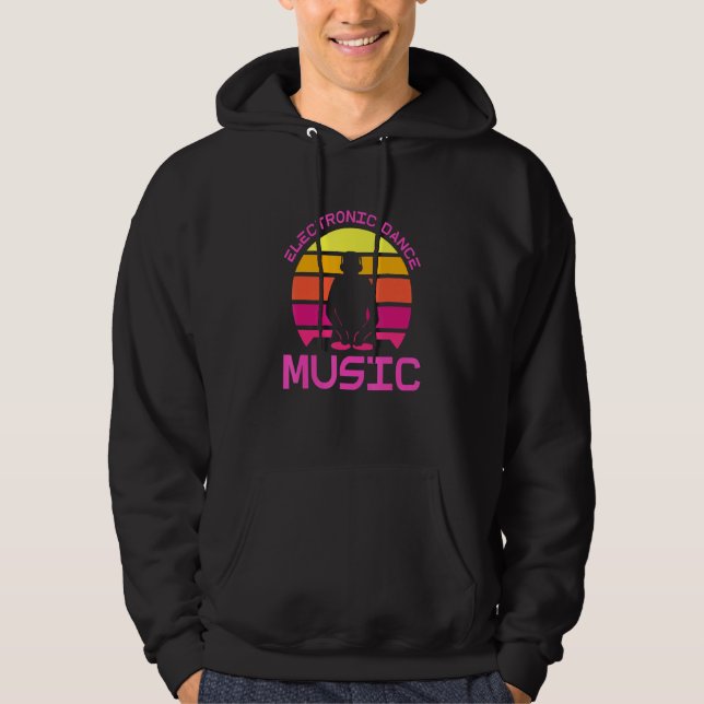 Edm Rave Dj Electronic Dance Music Hoodie (Front)