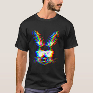 EDM Techno Rave Bunny Trippy Vaporwave Halloween M T-Shirt