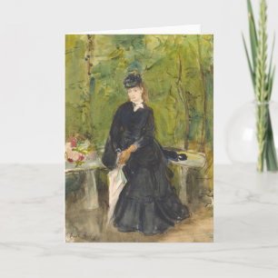 Edma Seated in a Park   Berthe Morisot Card