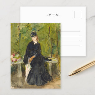 Edma Seated in a Park   Berthe Morisot Postcard