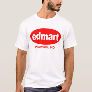 Edmart Red on White T-Shirt