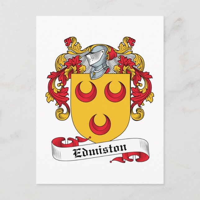 Edmiston Family Crest Postcard (Front)