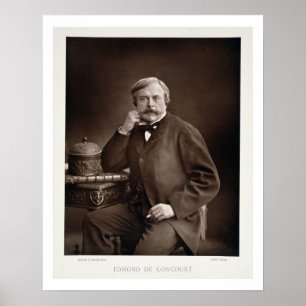Edmond de Goncourt (1822-96) from 'Galerie Contemp Poster