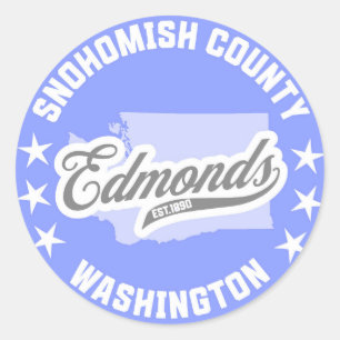 Edmonds, Washington Classic Round Sticker
