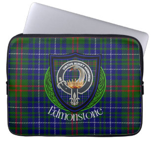 Edmonstone Scottish Clan Tartan & Crest Laptop Sleeve