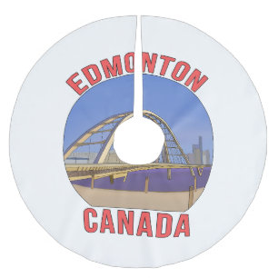 Edmonton Alberta Canada Brushed Polyester Tree Skirt