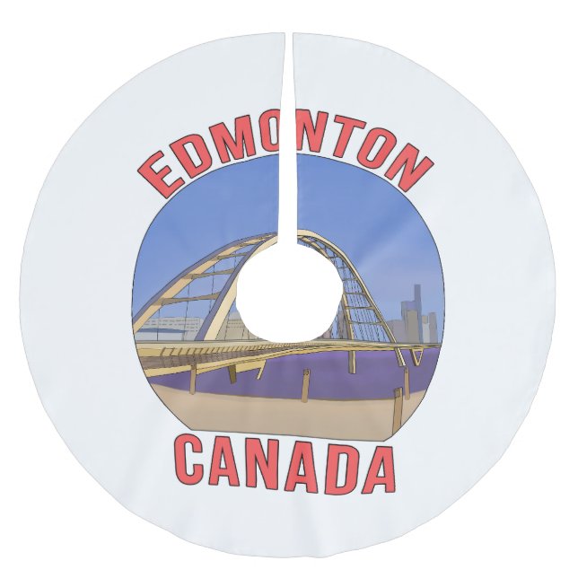 Edmonton Alberta Canada Brushed Polyester Tree Skirt (Front)
