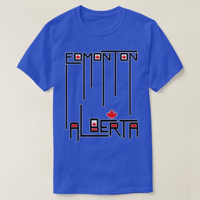 Edmonton Alberta Canada Flag T-Shirt (Design Front)