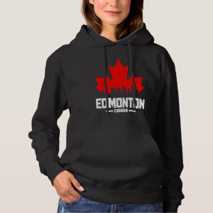 Edmonton Alberta Canada Maple Leaf Canadian Flag S Hoodie