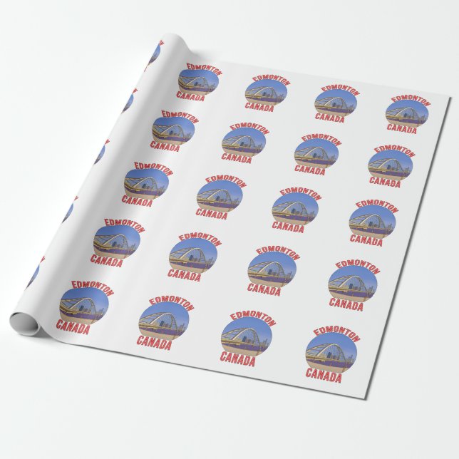 Edmonton Alberta Canada Wrapping Paper (Unrolled)
