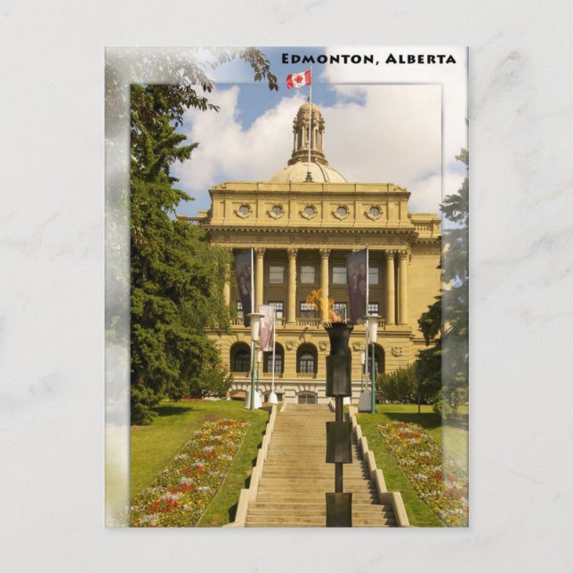Edmonton Alberta legislature postcard (Front)