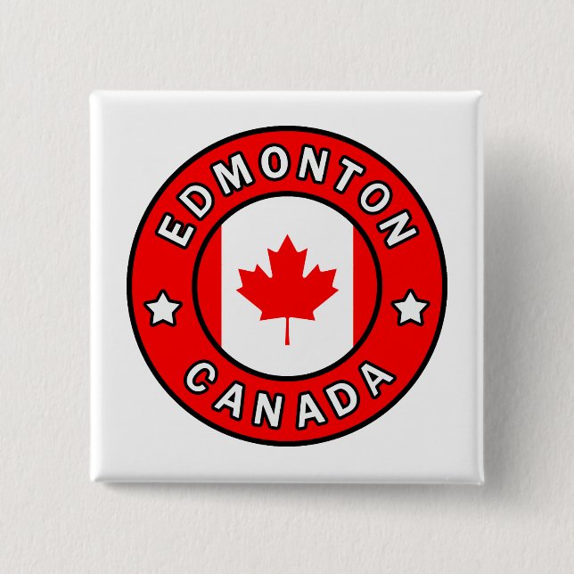 Edmonton Canada 15 Cm Square Badge (Front)