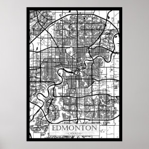 Edmonton Canada City Map Poster