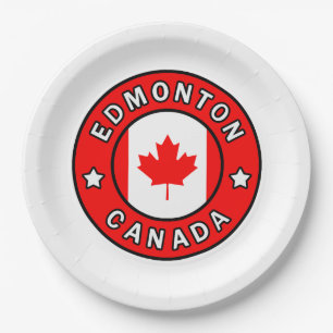 Edmonton Canada Paper Plate