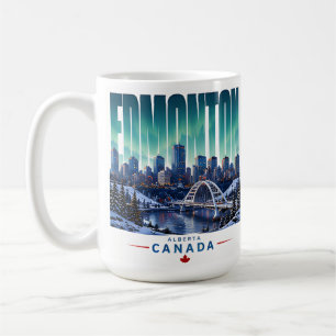 Edmonton Canada Skyline River Valley Travel Souven Coffee Mug