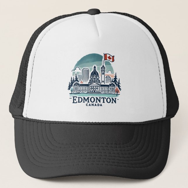 Edmonton Canada  Trucker Hat (Front)