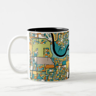 Edmonton map Two-Tone coffee mug