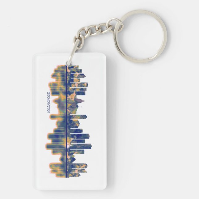 Edmonton Skyline Key Ring (Back)