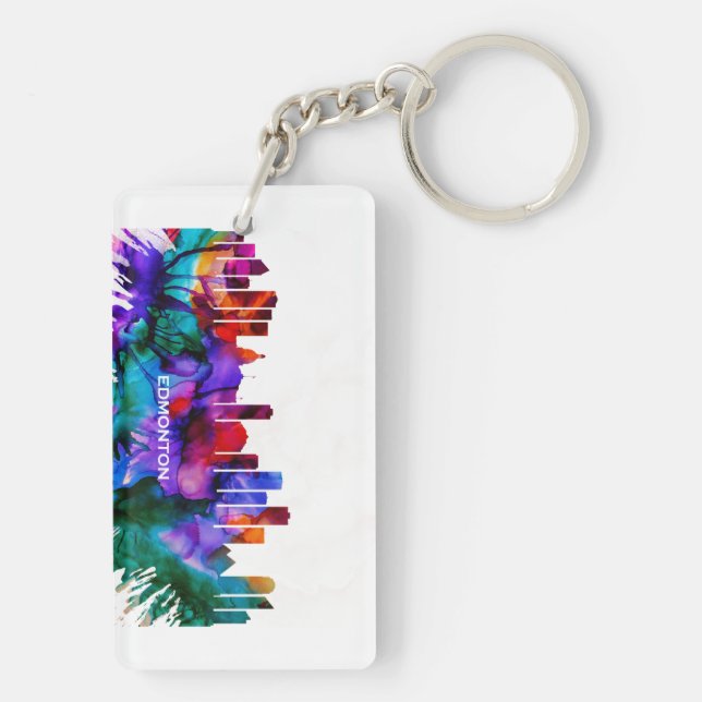 Edmonton Skyline Key Ring (Back)