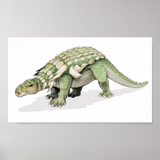 Edmontonia - armoured dinosaur Portfolio Poster (Front)