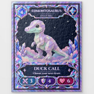Edmontosaurus Dinosaur, Rainbow Foil Art Jigsaw Puzzle