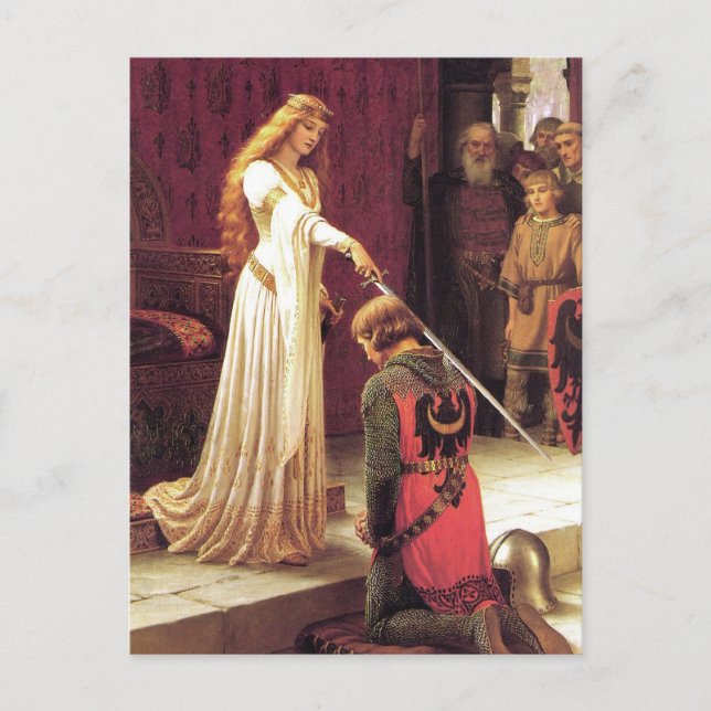 Edmund Blair Leighton: The Accolade Postcard (Front)
