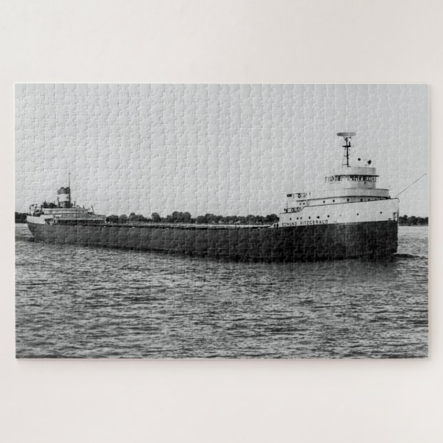 Edmund Fitzgerald on St. Clair River Original Jigsaw Puzzle (Horizontal)