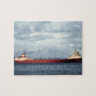 Edmund Fitzgerald on the St. Clair River Jigsaw Puzzle