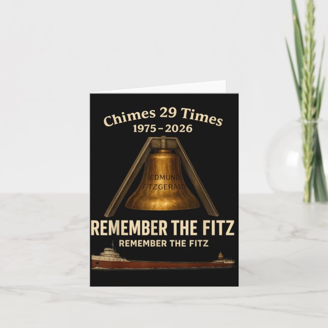 Edmund Fitzgerald, Remember The Fitz Great Lakes M Card (Front)