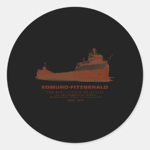 Edmund Fitzgerald T Shirt Classic Round Sticker