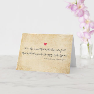 Edmund Spenser 14th century english poet quote, Card