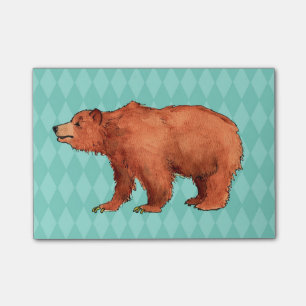 Edmund the bear post-it notes