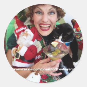 Edna Christmas Stickers! Classic Round Sticker