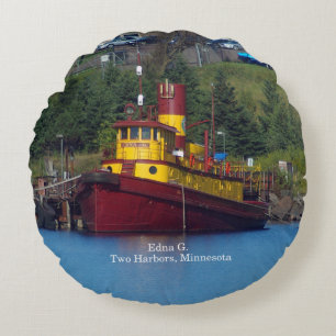 Edna G. round pillow