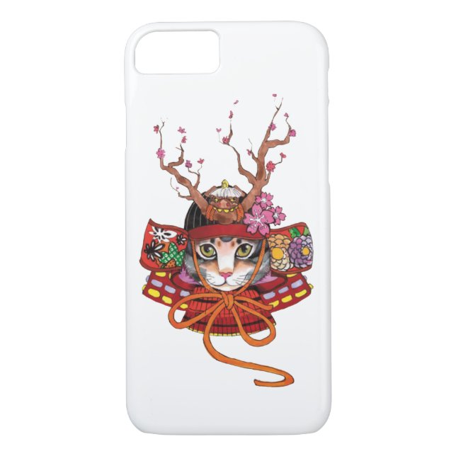 Edo Japanese Samurai Neko Kitten Case-Mate iPhone Case (Back)