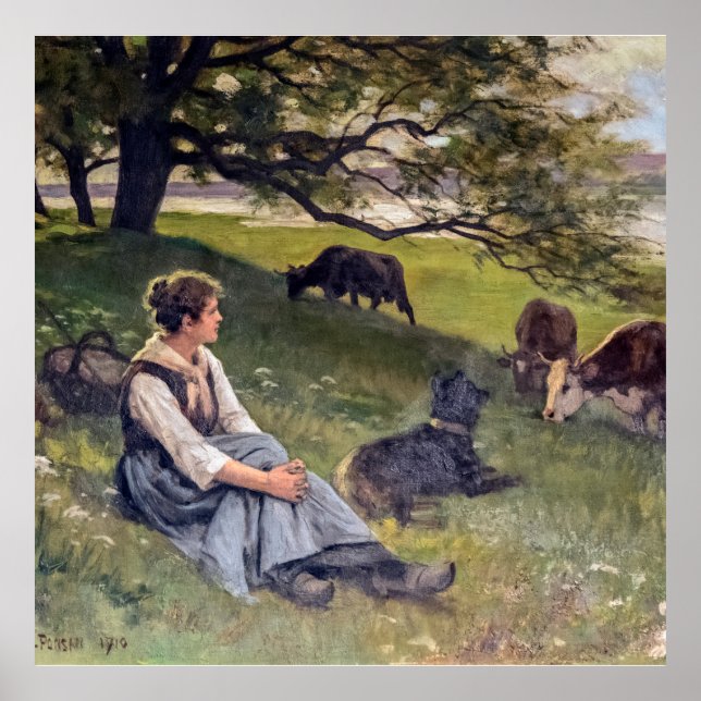 Edouard Debat-Ponsan The Cowherd Poster (Front)