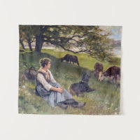 Edouard Debat-Ponsan The Cowherd