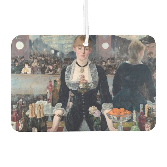 Edouard Manet - A Bar at the Folies-Bergere Car Air Freshener (Front)