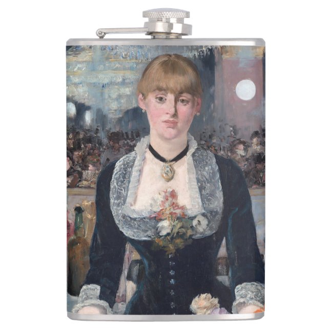 Edouard Manet - A Bar at the Folies-Bergere Hip Flask (Front)