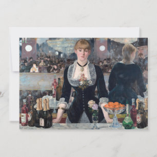 Edouard Manet - A Bar at the Folies-Bergere Invitation