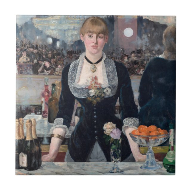 Edouard Manet - A Bar at the Folies-Bergere Tile (Front)