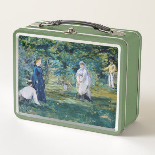Edouard Manet - A Game of Croquet Metal Lunch Box
