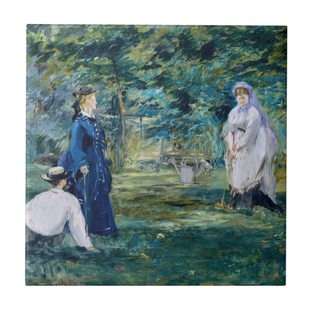 Edouard Manet - A Game of Croquet Tile (Front)