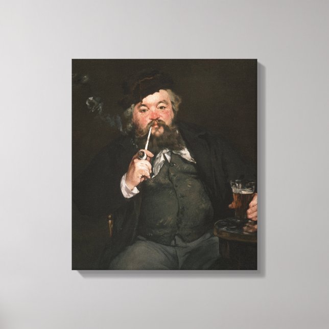 Edouard Manet - A Good Glass of Beer / Le bon bock Canvas Print (Front)