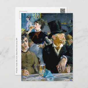 Edouard Manet - At the Cafe Postcard