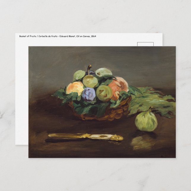 Edouard Manet - Basket of Fruits Postcard (Front/Back)