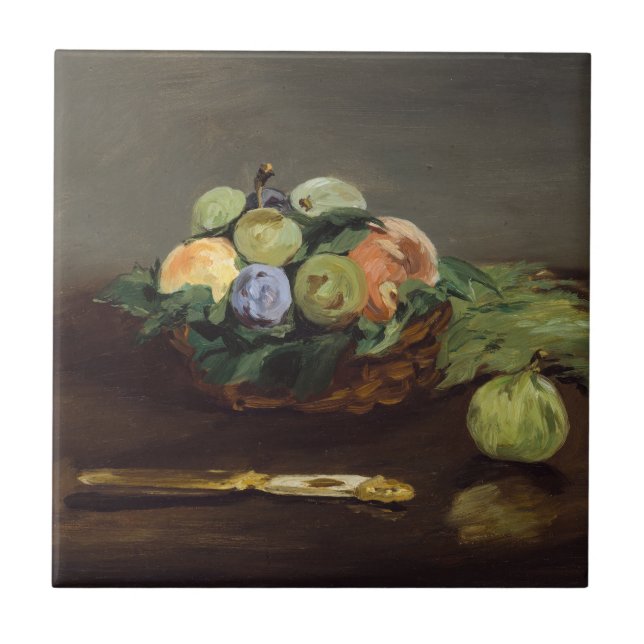 Edouard Manet - Basket of Fruits Tile (Front)