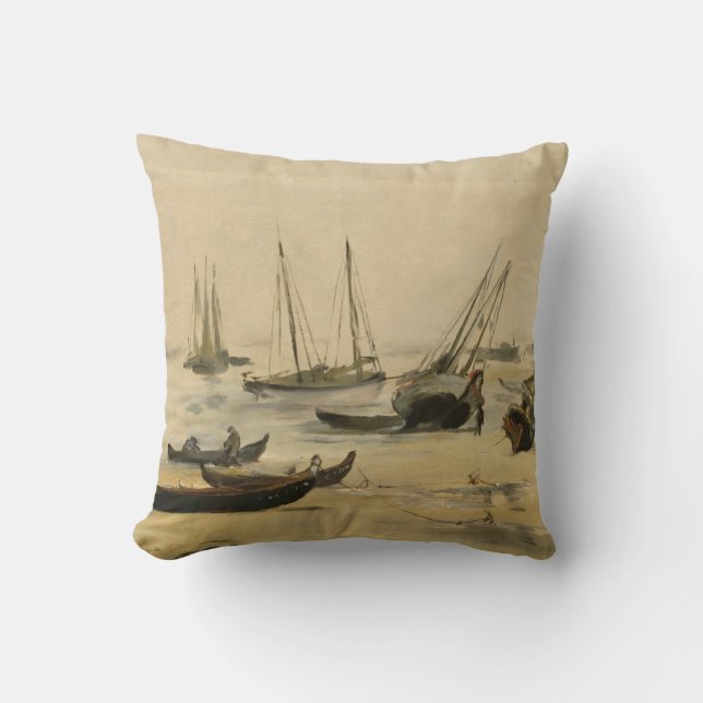 Edouard Manet | Beach, Low Tide Cushion (Front)